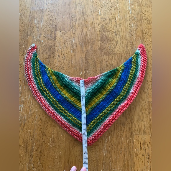 Personally hand knit kerchief in 100% artisanal wool yarn - Picture 4 of 6